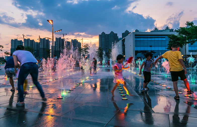 漳州碧湖趣味旱地音乐喷泉