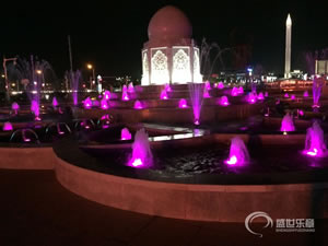 银川阅海湾商务区大型水景喷泉